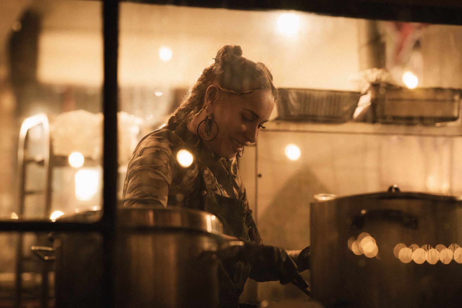 Chef preparing fresh seasonal ingredients