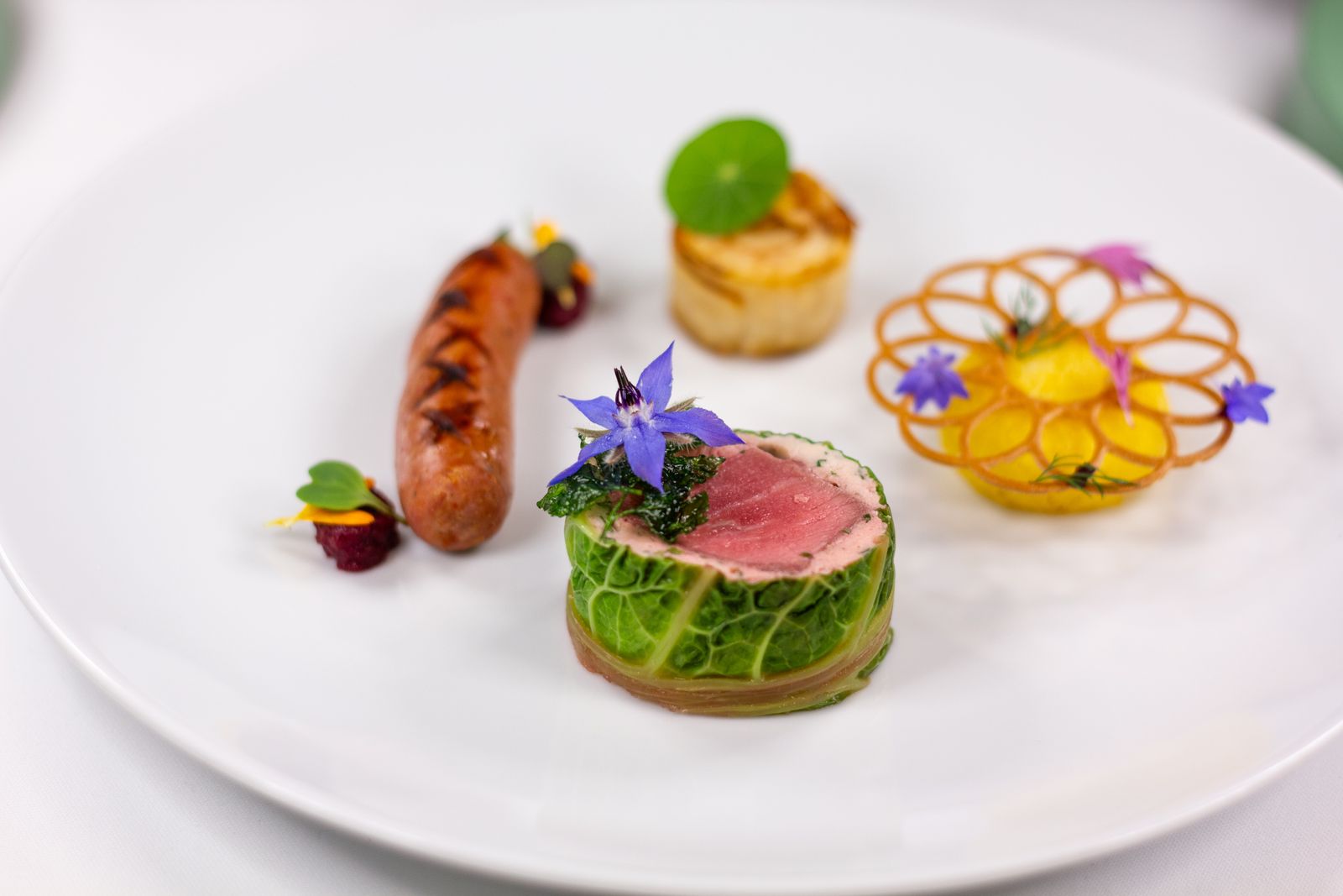 Seasonal cuisine presented with elegant detail