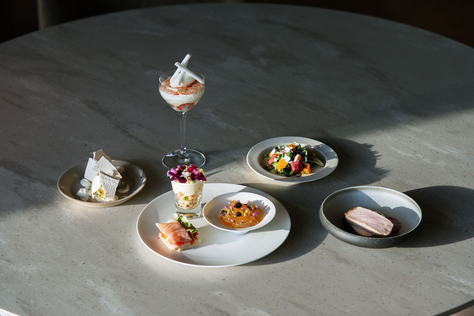 A carefully plated seasonal fine dining dish