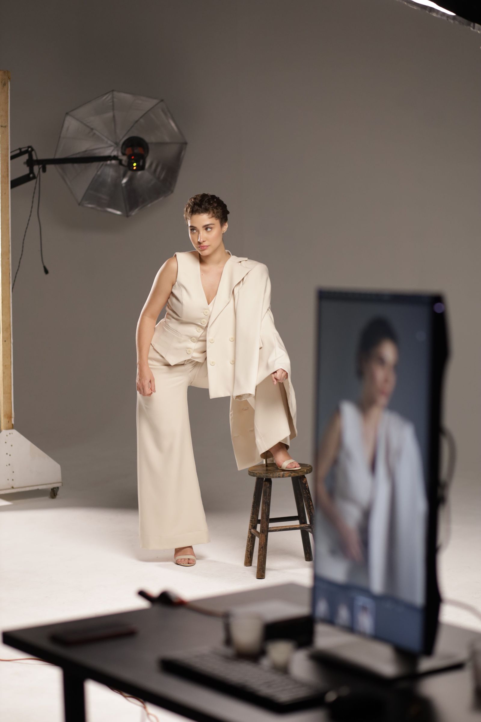 The Column Coat editorial styling